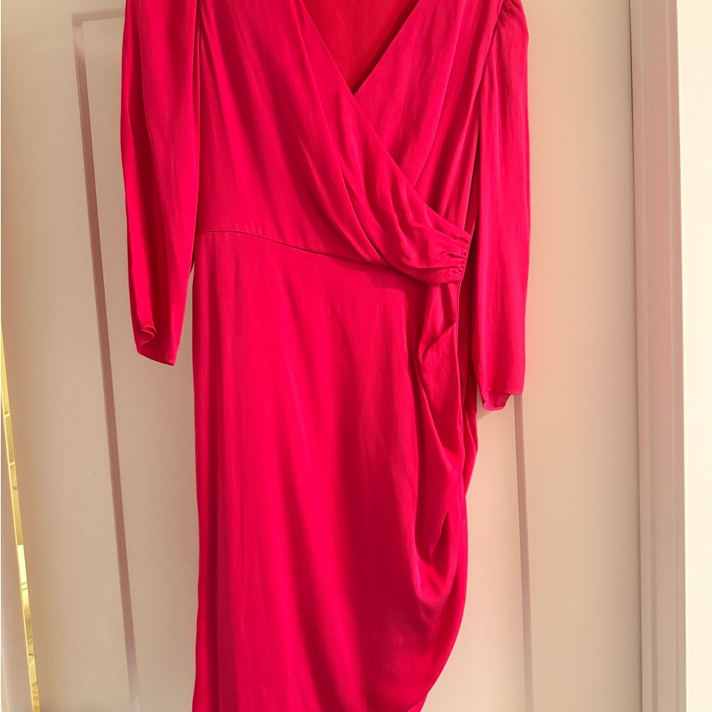 Milly Vibrant Pink Long Sleeve Dress